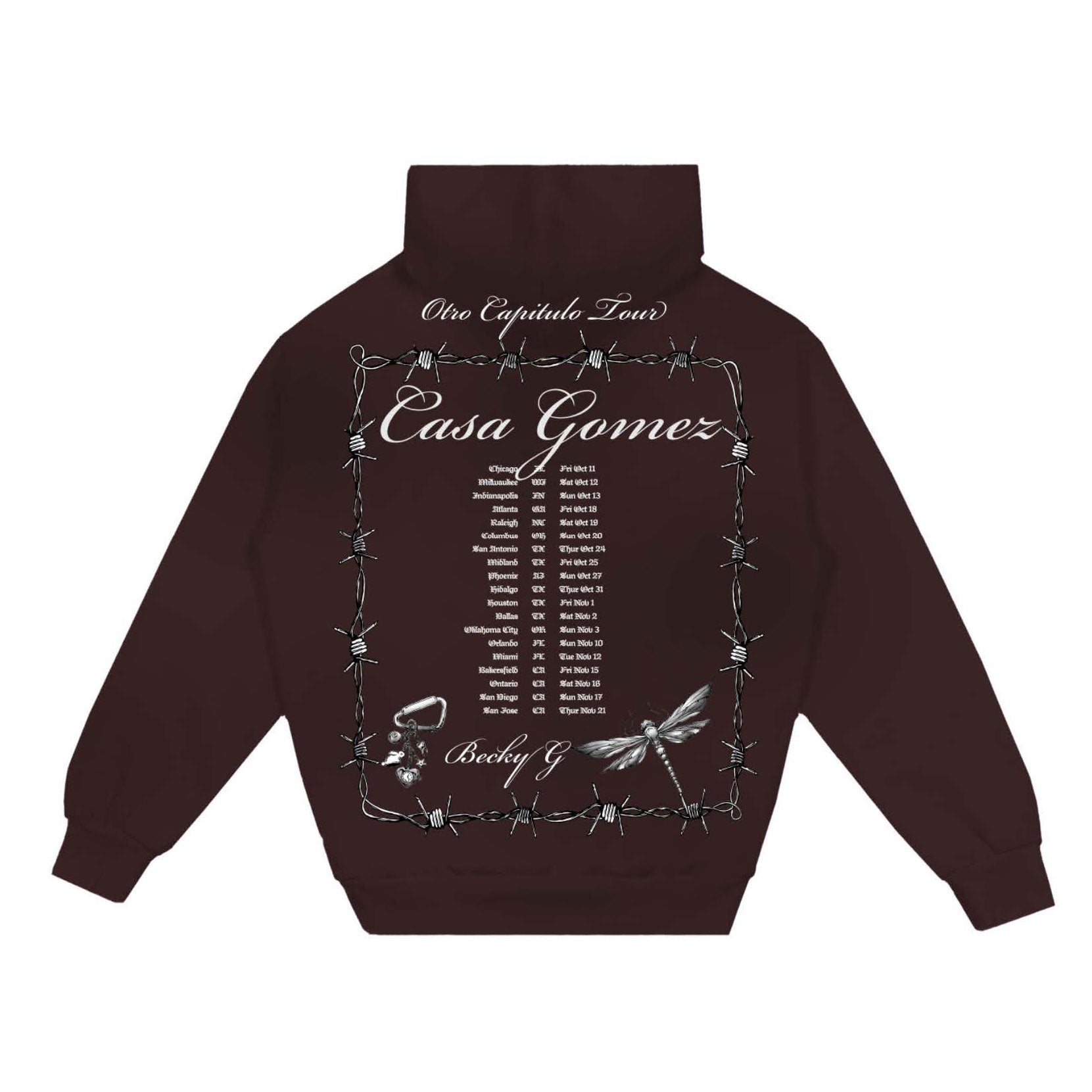 Becky G Casa Gomez Tour Hoodie in Brown